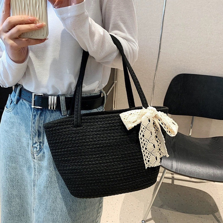 Women's handbag with decorative crochet tape Stornfield