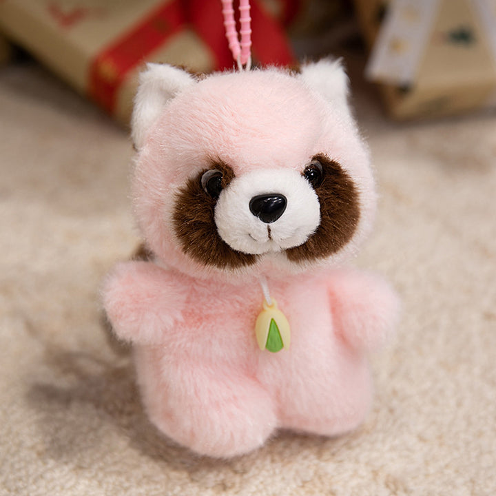 Plush Dog Bag Charm Keychain with Soft Faux-Fur Body & Loop Strap Stornfield