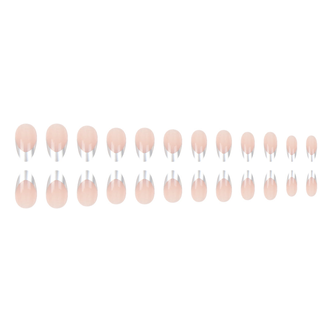 Stylish French Tip Press-On Nails Stornfield