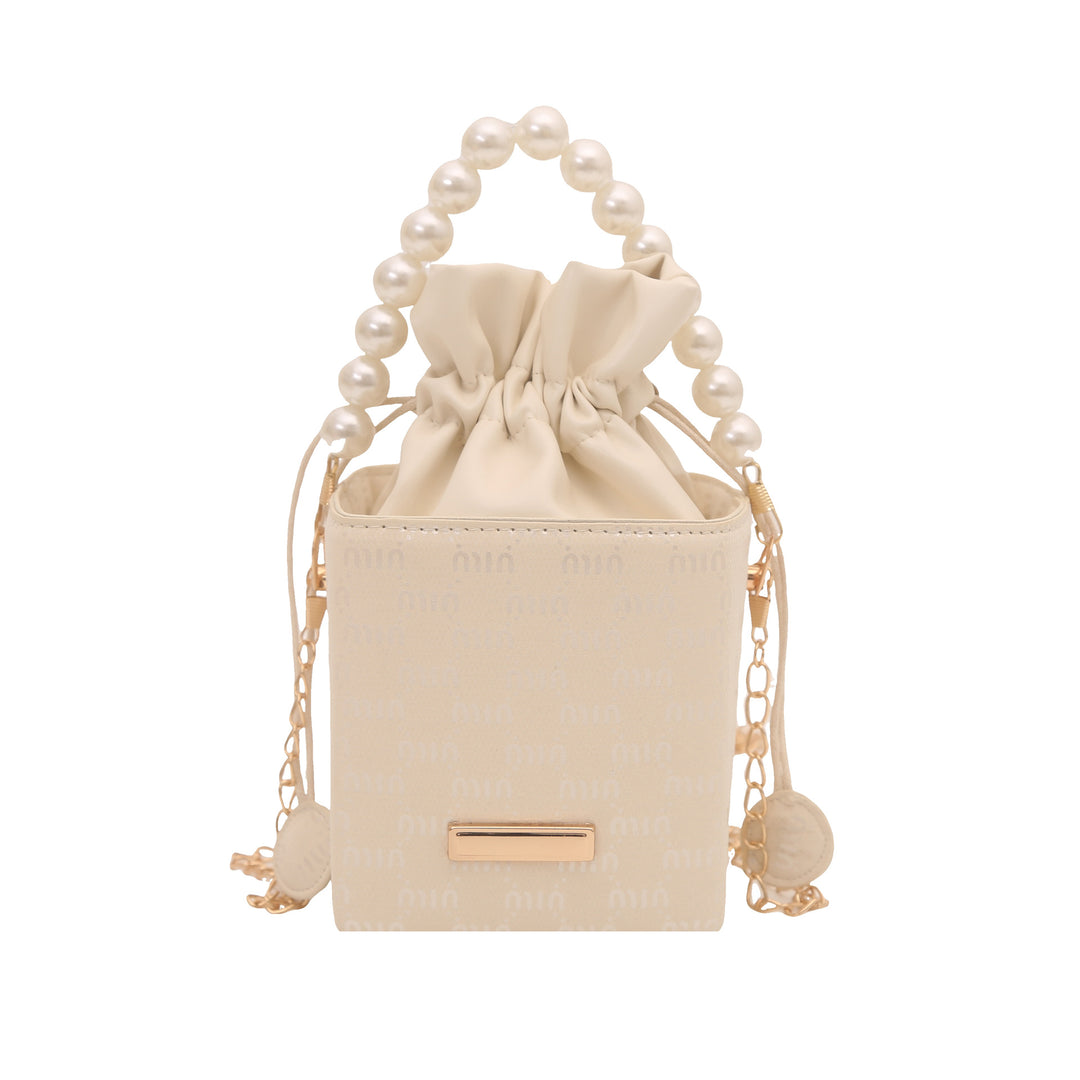 Elegant Pearl-Handled Mini Bucket Bag Stornfield