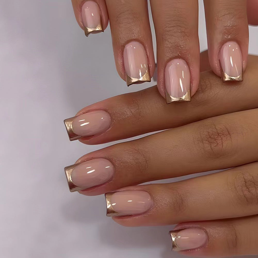 Elegant artificial nails with gold accents Stornfield