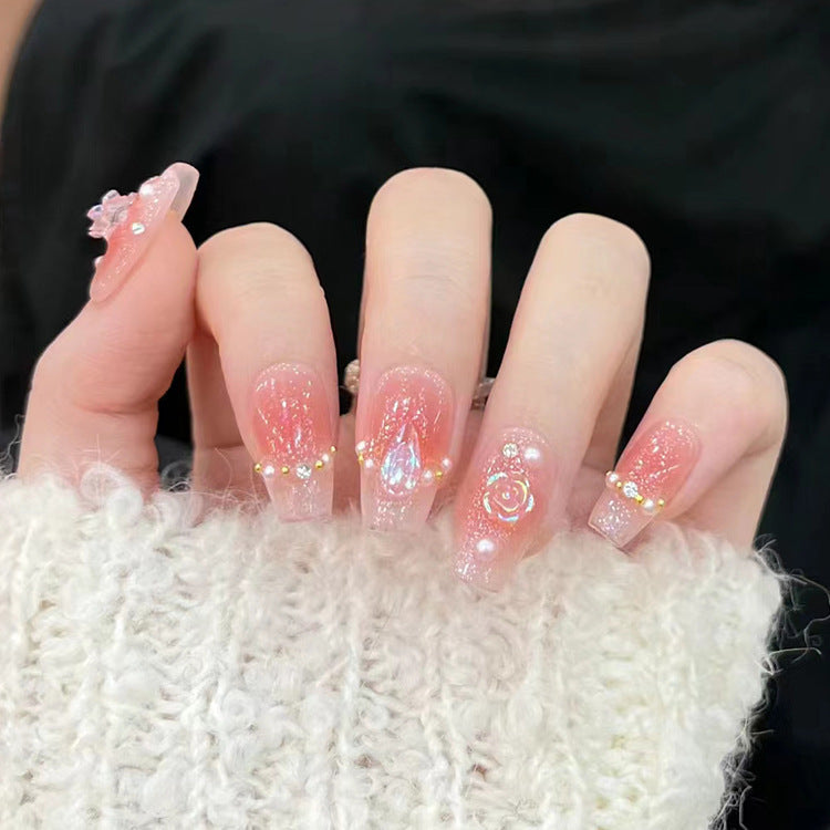 Elegant artificial nails with floral accents Stornfield