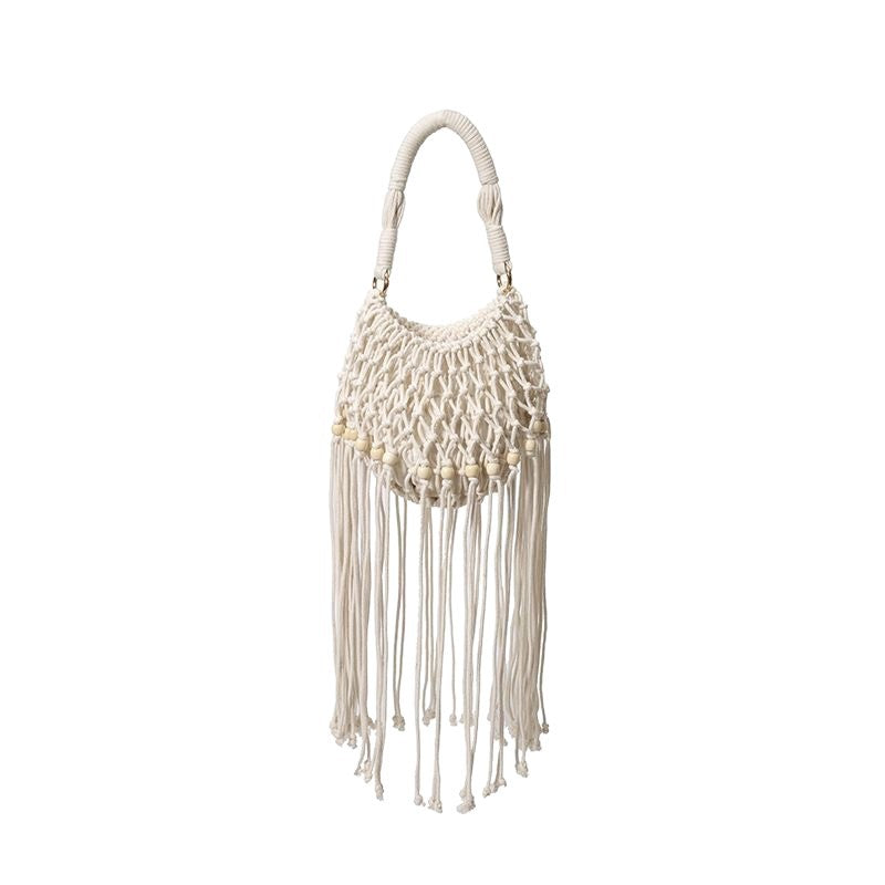 Artisanal macramé shoulder bag Stornfield