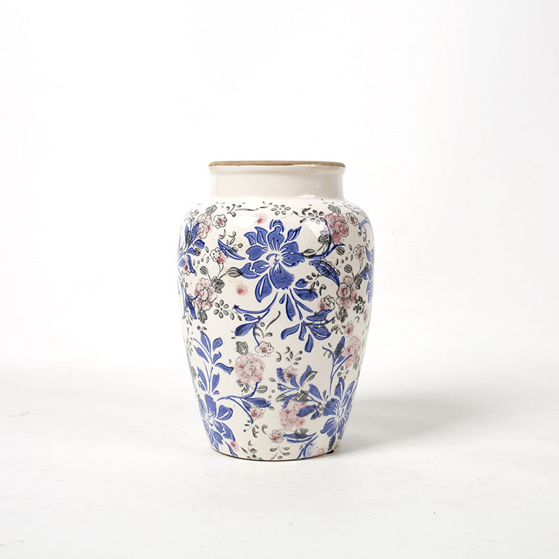 Floral Ceramic Vase with Artistic Design Stornfield