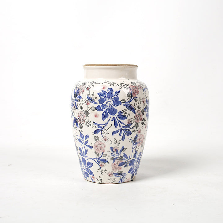 Floral Ceramic Vase with Artistic Design Stornfield