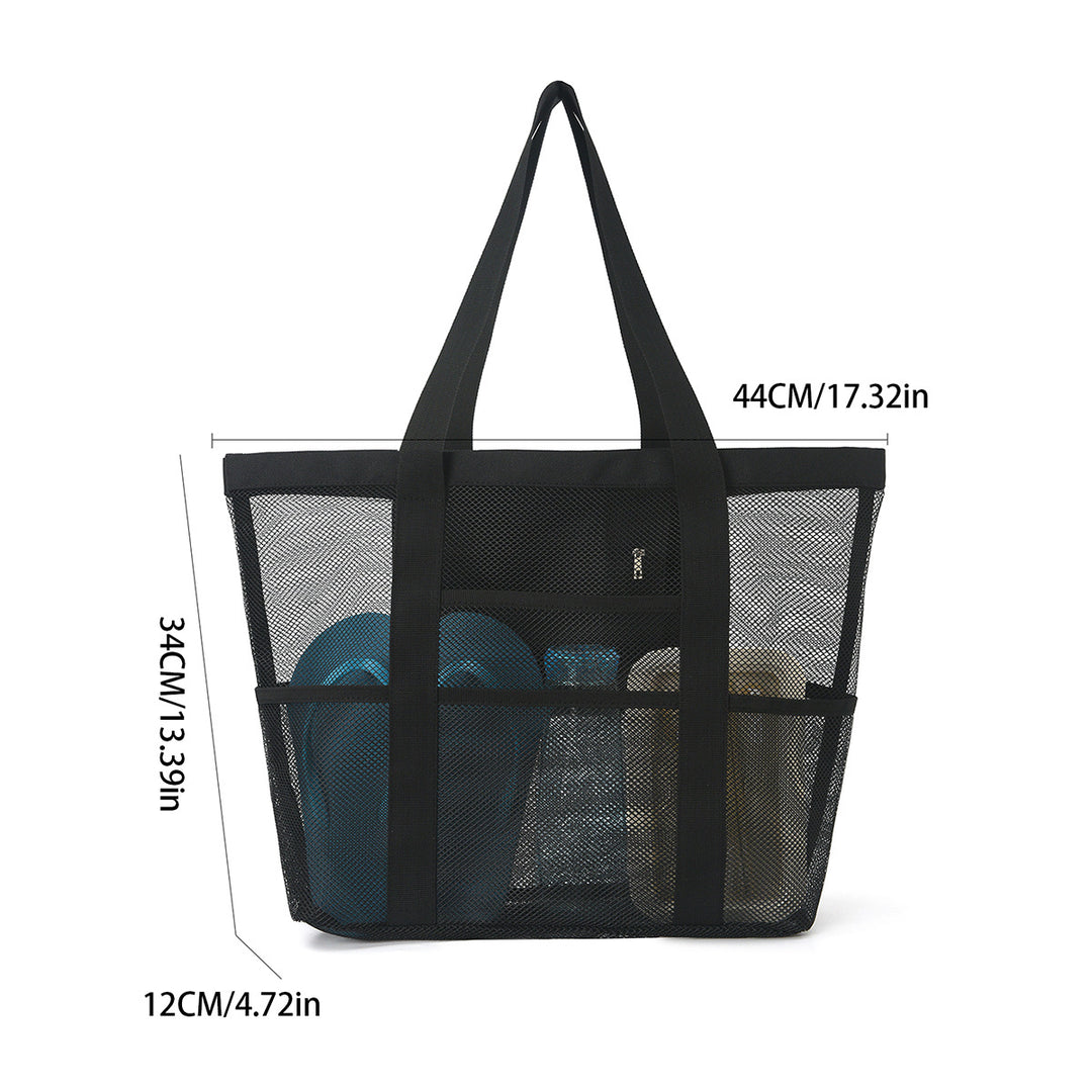 Spacious leisure beach bag made of mesh fabric Stornfield