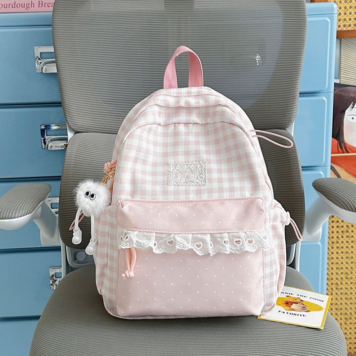 Cute Checkered Pattern Backpack Stornfield