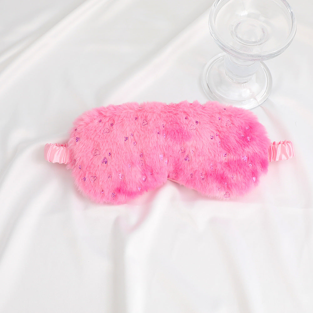 Unisex soft eye mask made of faux fur with festive motif embossing Stornfield