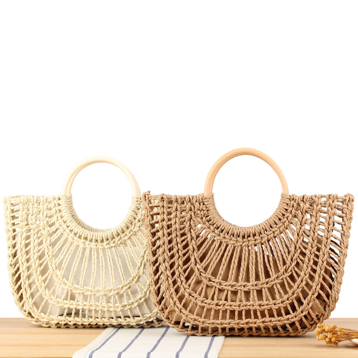 Handbag with Horizontal Braiding and Practical Inner Pouch Stornfield