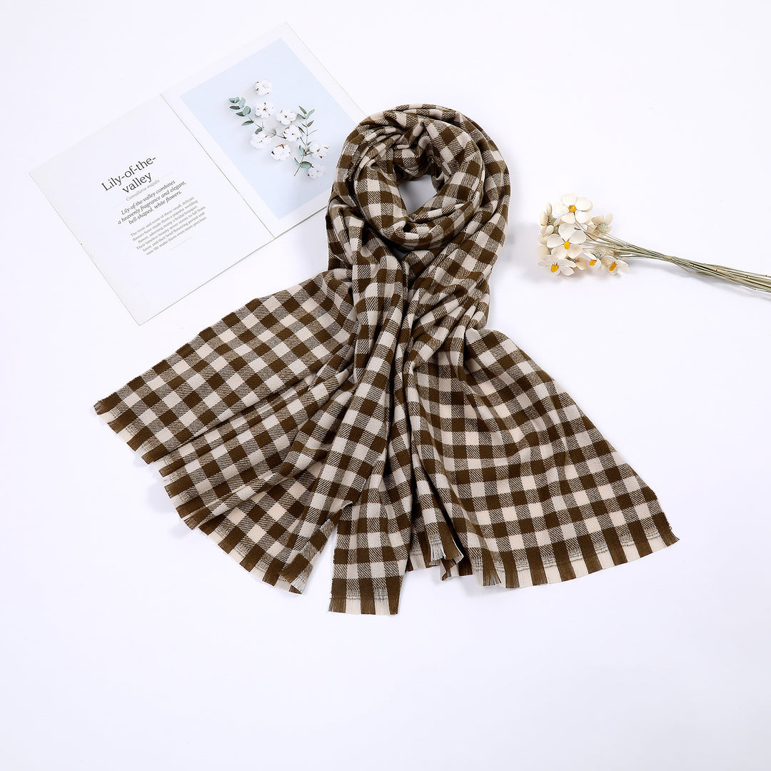 Ladies comfortable check scarf Stornfield