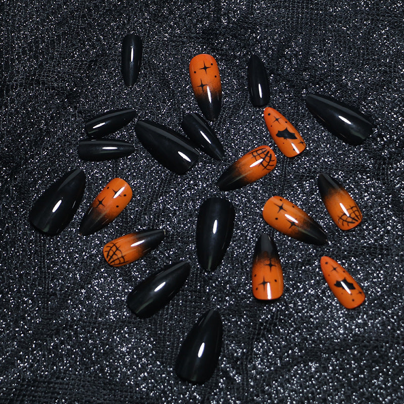 Halloween-Themed Press-On Nail Art Set Stornfield