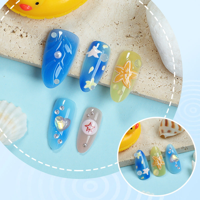 Decorative Floral Press-On Nail Art Stornfield