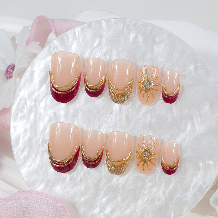 Nail set with elegant glitter and gradient design Stornfield