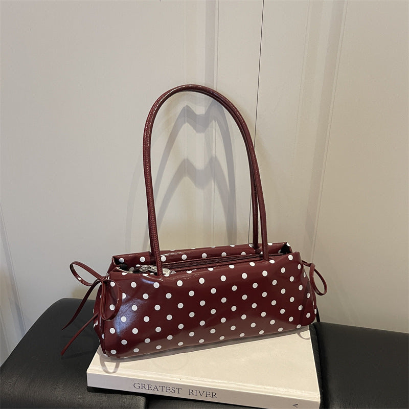 Polka Dot Handbag with Bow Detail