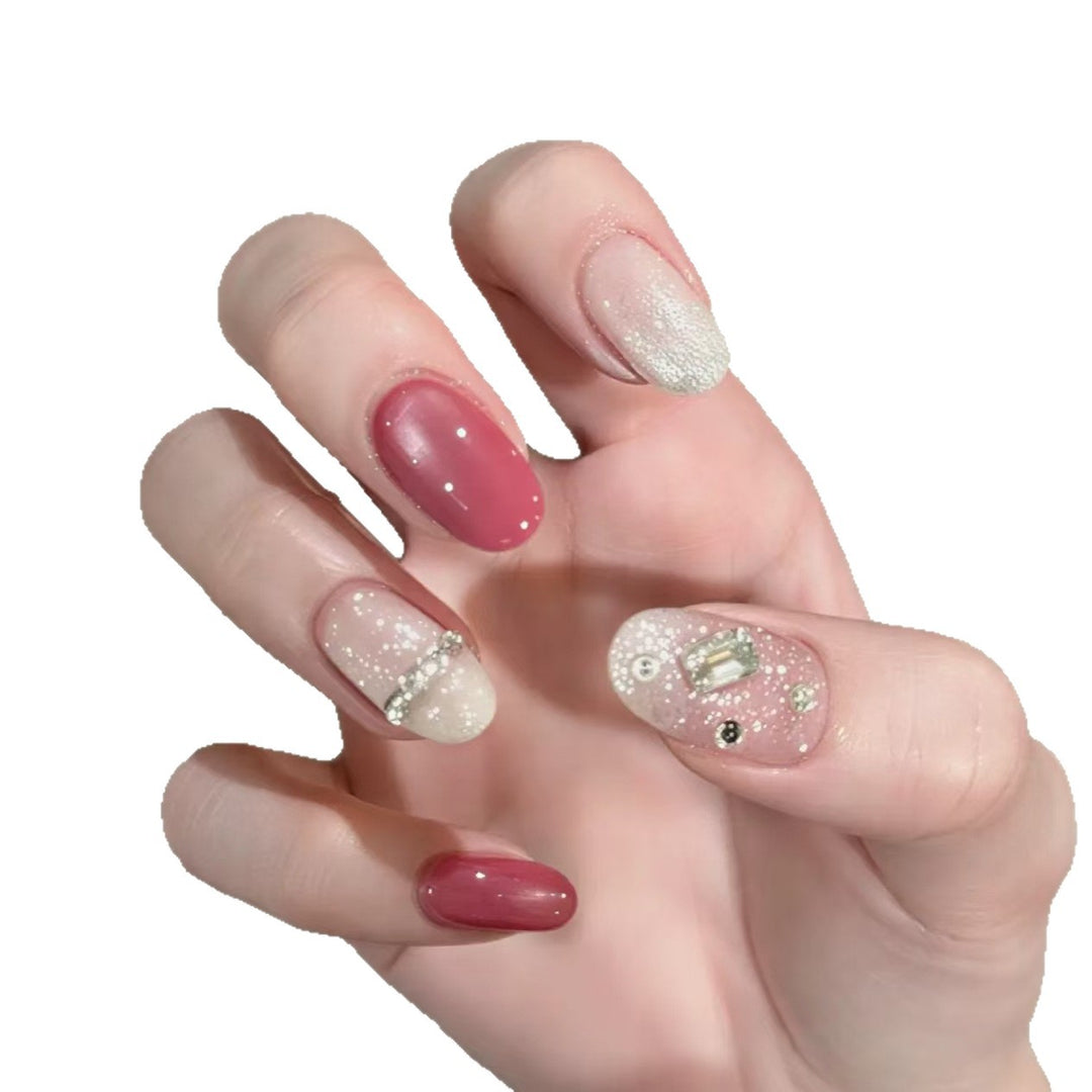 Glamorous Nail Art Extensions with Decorative Accents