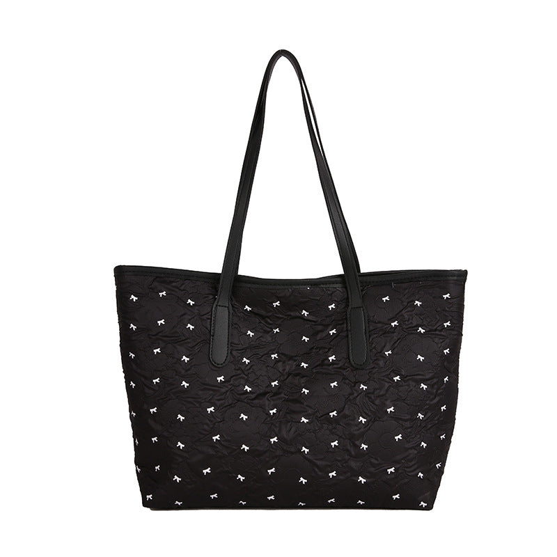 Quilted Tote Bag with Pattern Stornfield