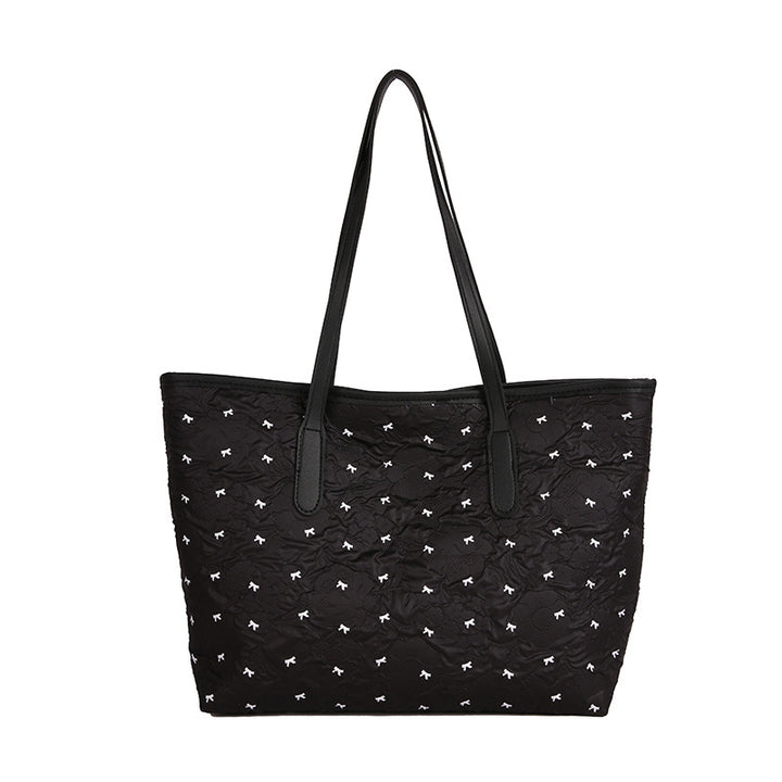 Quilted Tote Bag with Pattern Stornfield