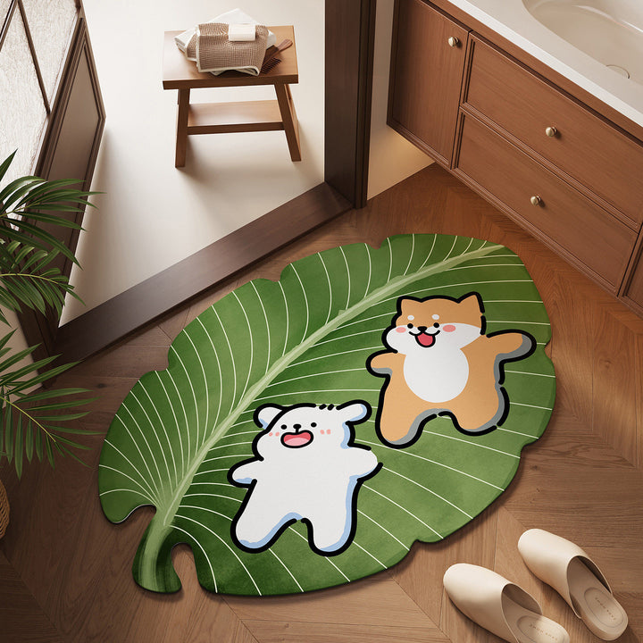 Playful Cartoon Animal Bath Mat