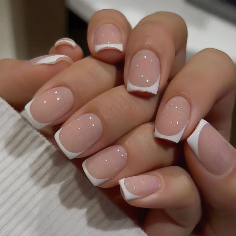 Elegant French Tip Press-On Nail Set Stornfield 1787225130