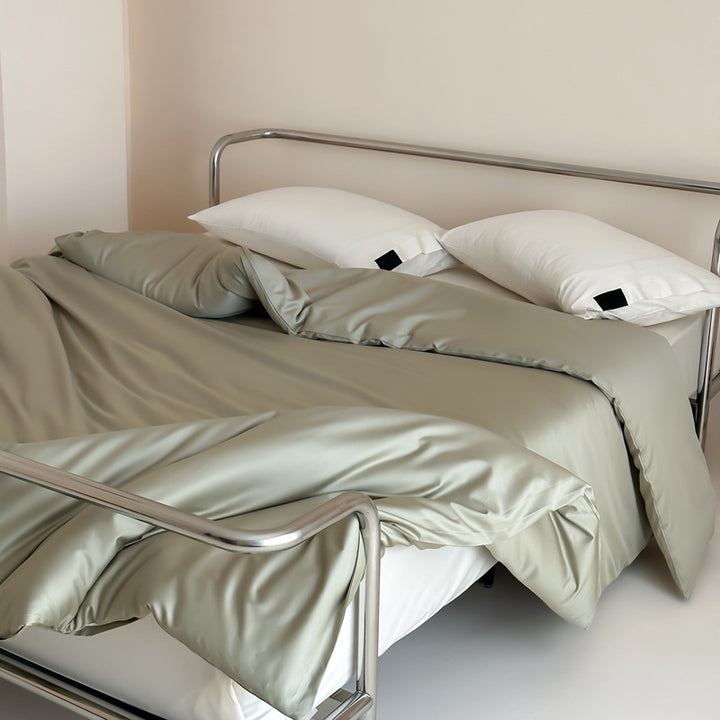 Luxury Cotton Sateen Duvet Cover Set with Envelope Pillowcases