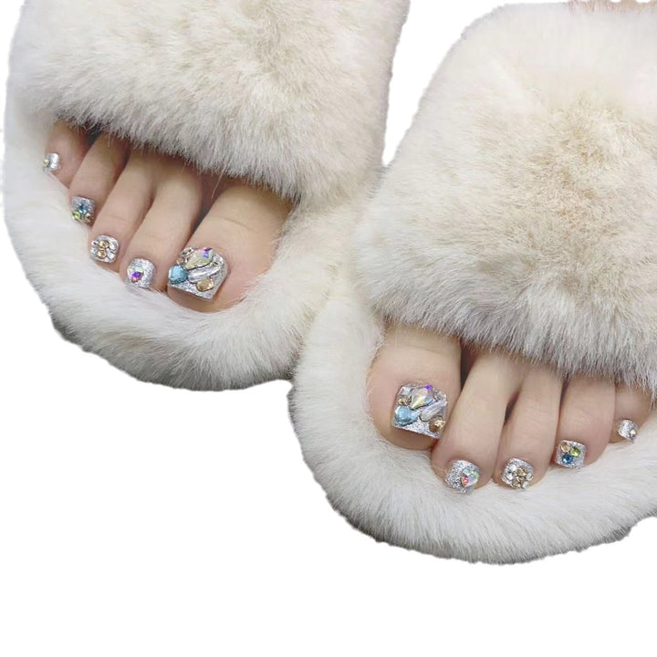 Decorative Crystal-Embellished Press-On Nails Stornfield