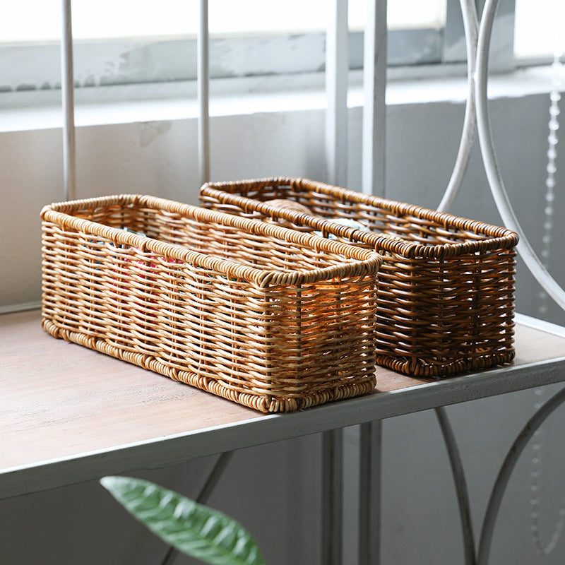 Unisex Rectangular Storage Basket made of hand-woven material Stornfield