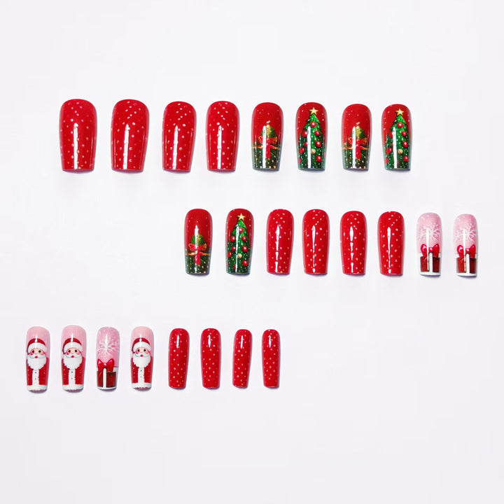 Christmas nail art with festive Santa and Christmas tree design Stornfield