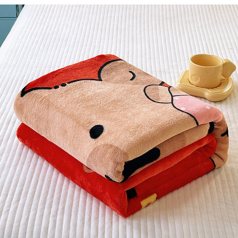 Plush Capybara-Themed Throw Blanket