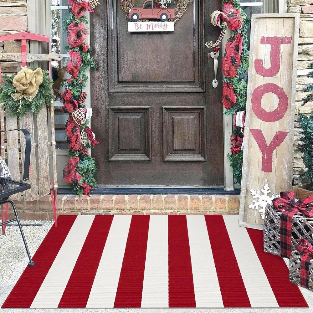 Decorative Striped Entry Mat