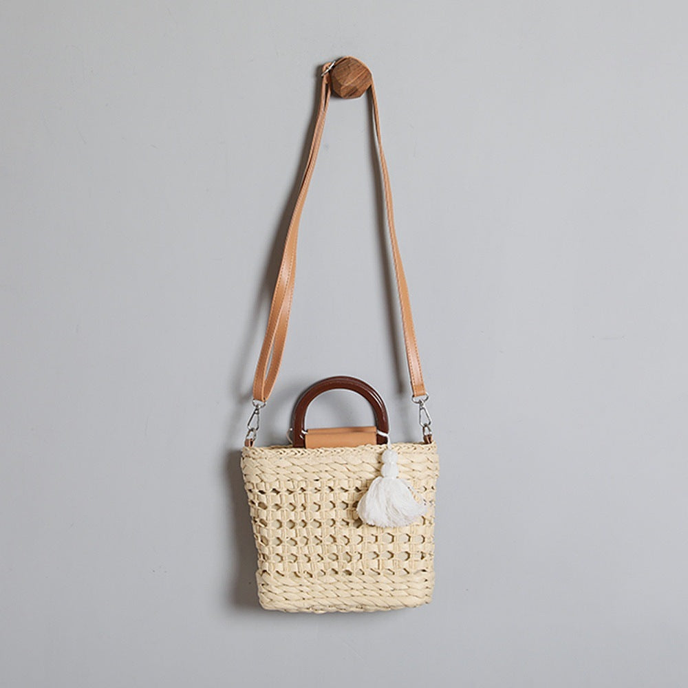 Handbag with Removable Shoulder Strap and Faux Leather Elements Stornfield