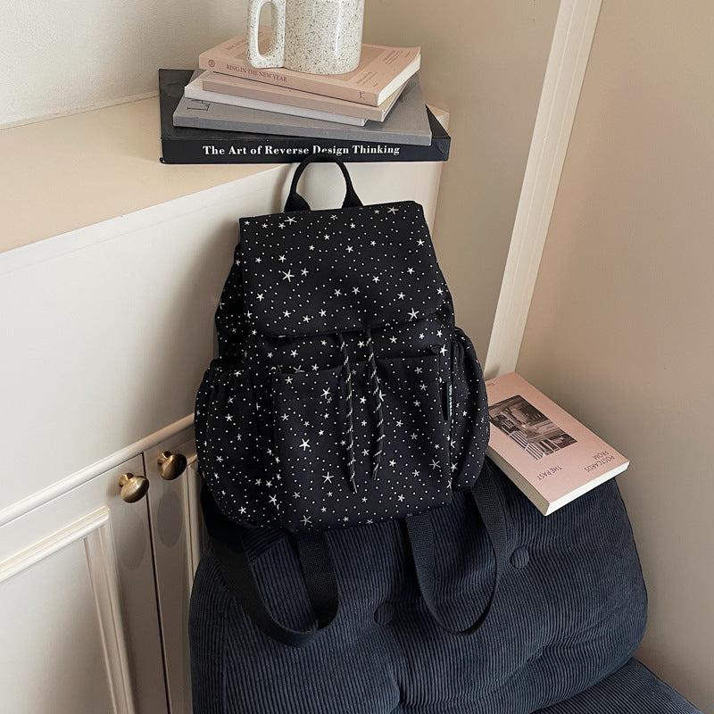 Star-Patterned Casual Drawstring Backpack Stornfield