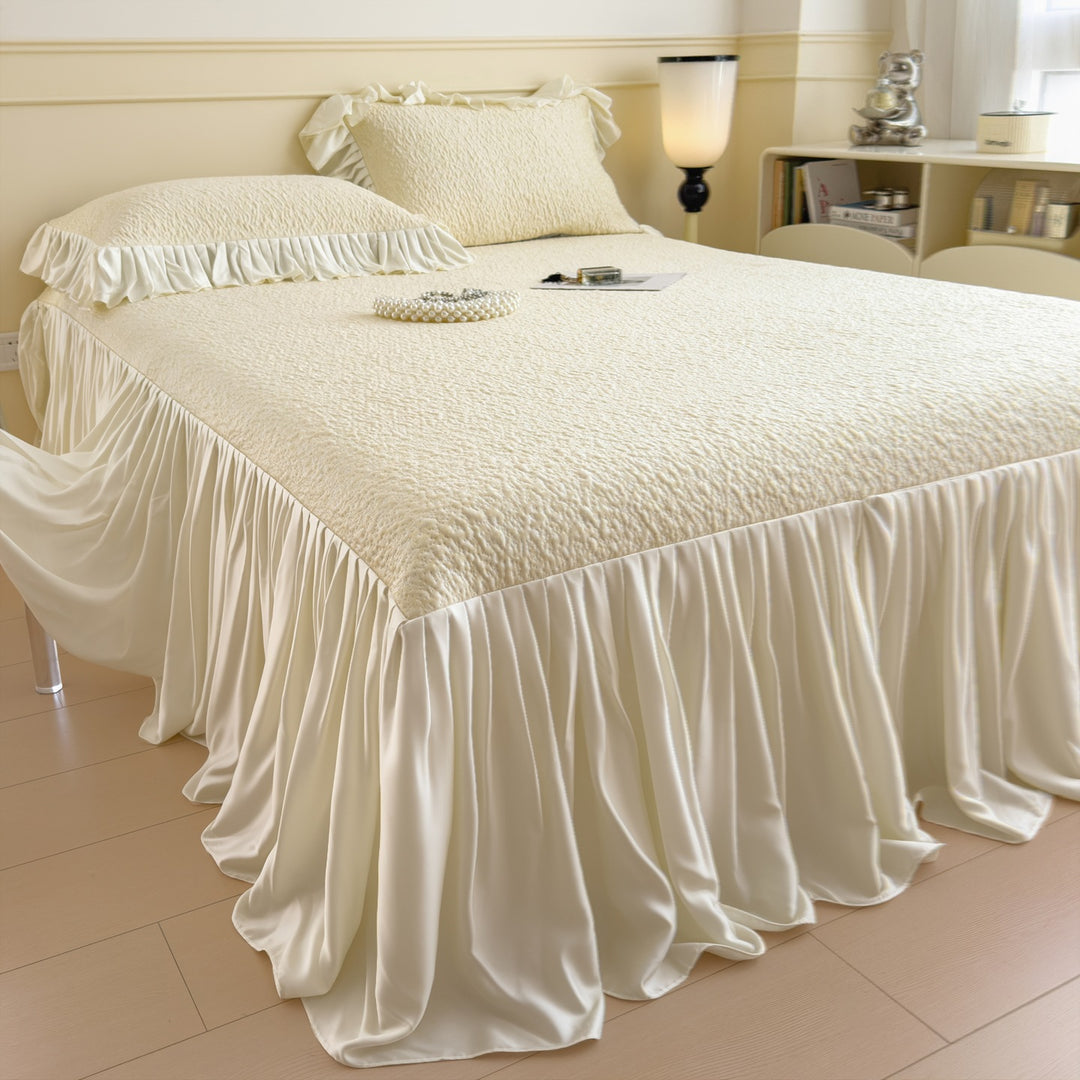 Elegant Ruffled Bed Cover Set