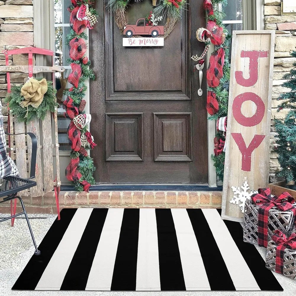 Decorative Striped Entry Mat