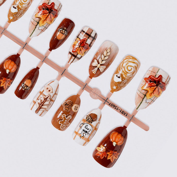 Creative Nail Art Set with Autumn Motifs Stornfield