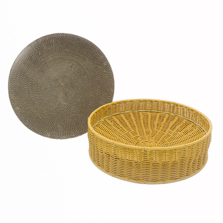Cozy cat basket made of woven material Stornfield