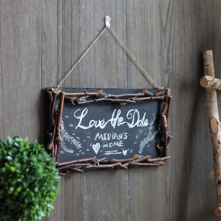 Decorative wall table with rustic frame Stornfield