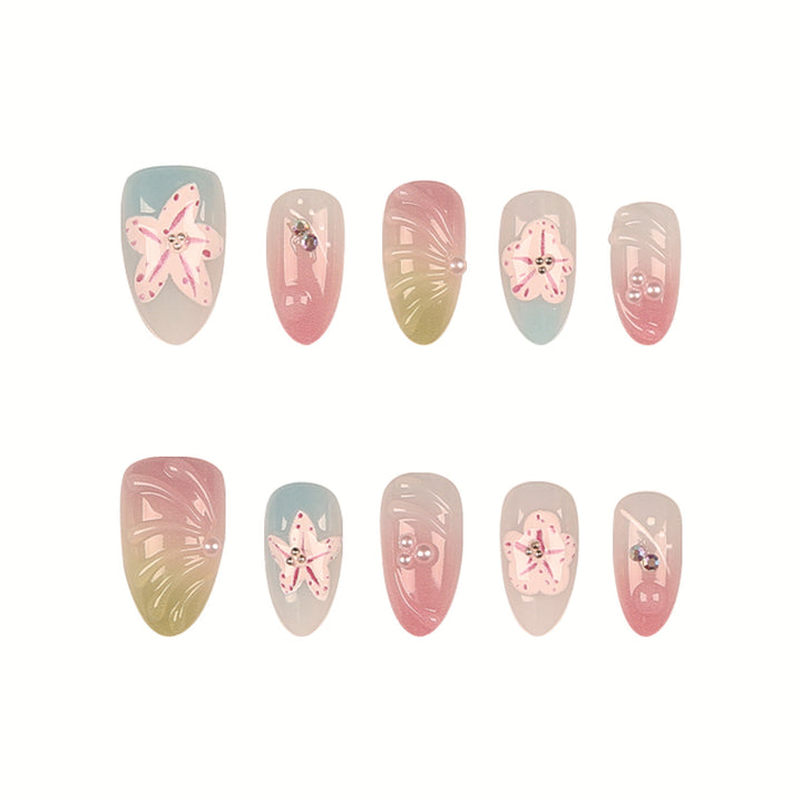 Decorative Floral Art Press-On Nails