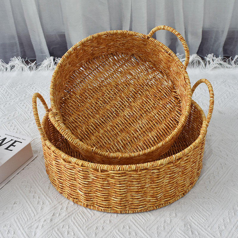Handwoven Natural Rattan Storage Baskets Set Stornfield