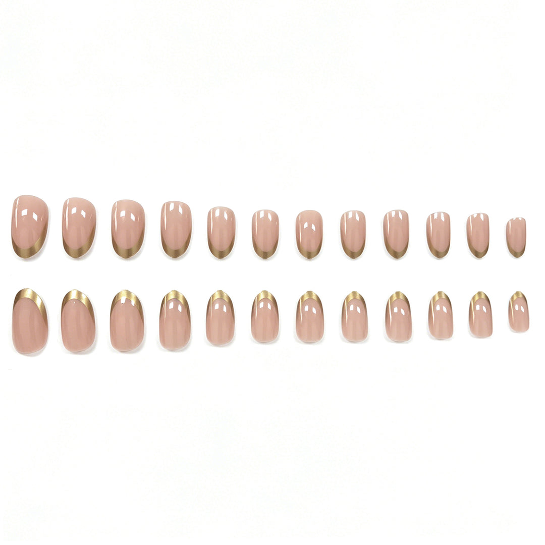 Elegant Metallic French Tip Nail Enhancements Stornfield