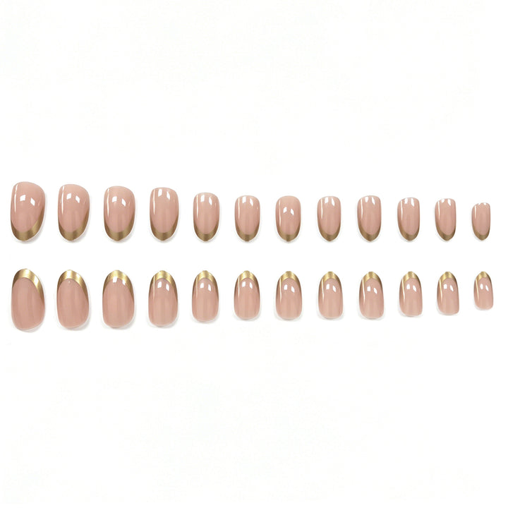 Elegant Metallic French Tip Nail Enhancements Stornfield