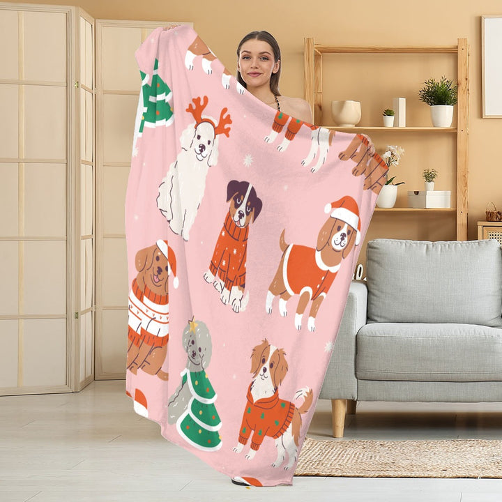 Cozy Halloween-Themed Fleece Blanket