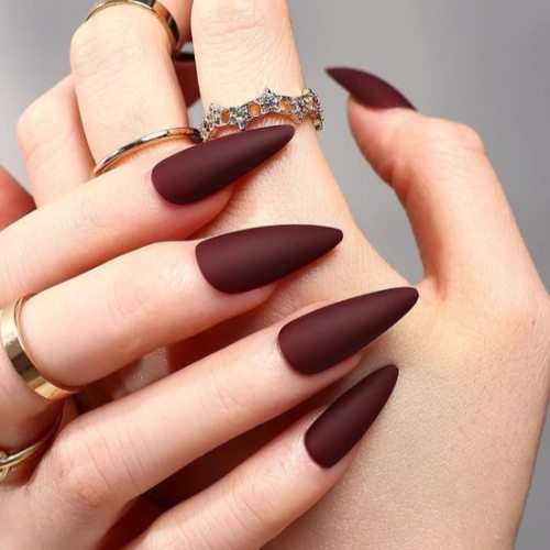 Matte Stiletto Press-On Nail Tips Stornfield