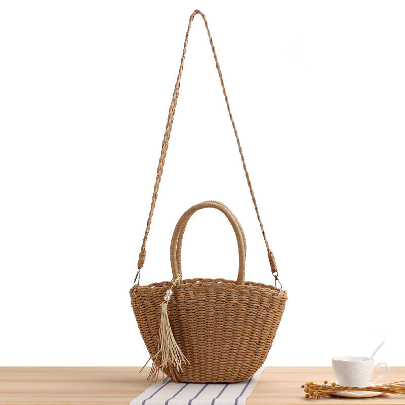 Braided crossbody bag with tassel decoration Stornfield