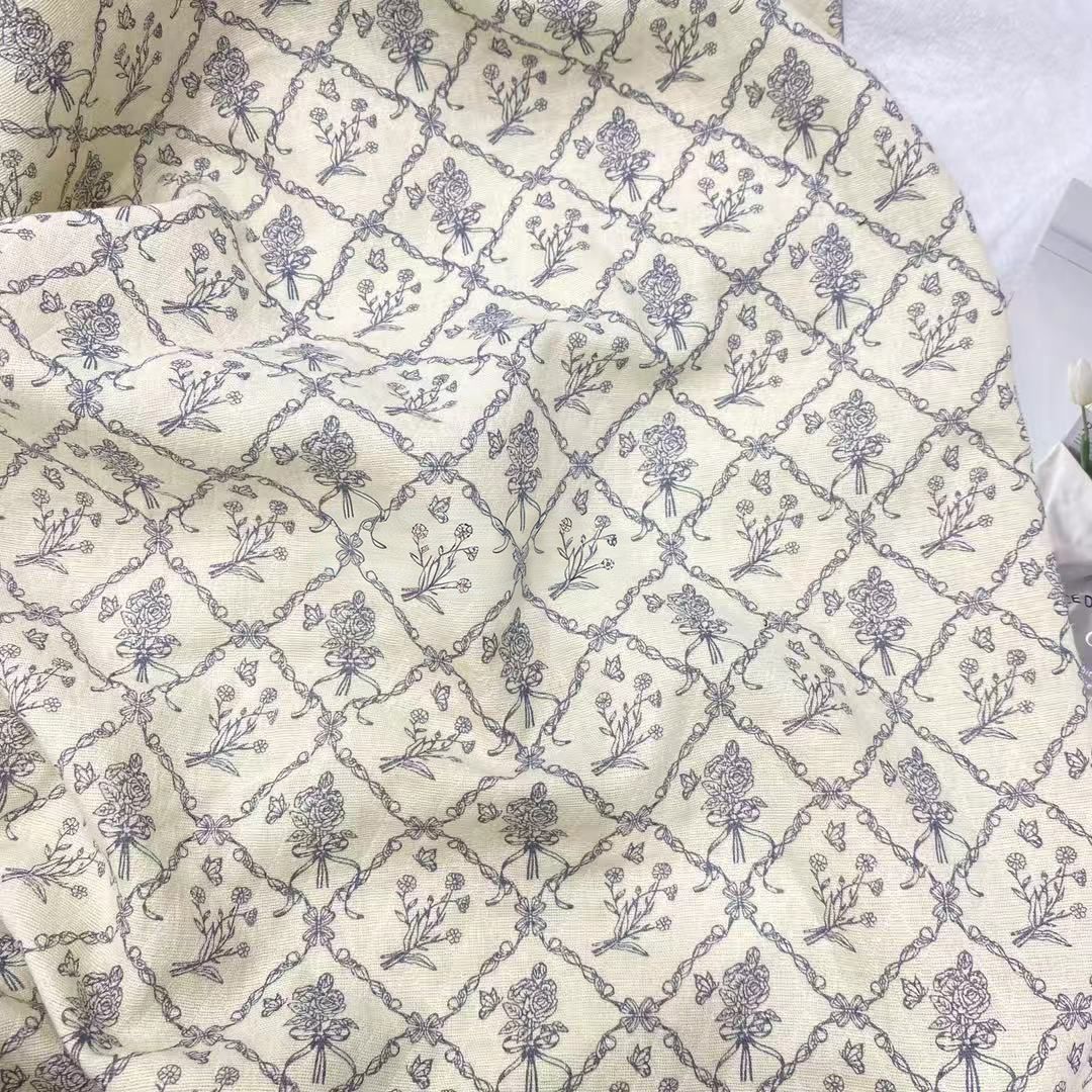 Floral Embroidered Scarf