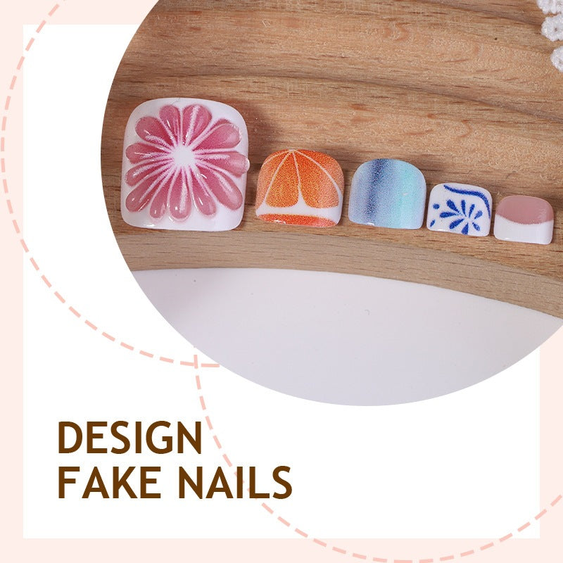 Creative Nail Art Set with Floral and Colorful Designs Stornfield