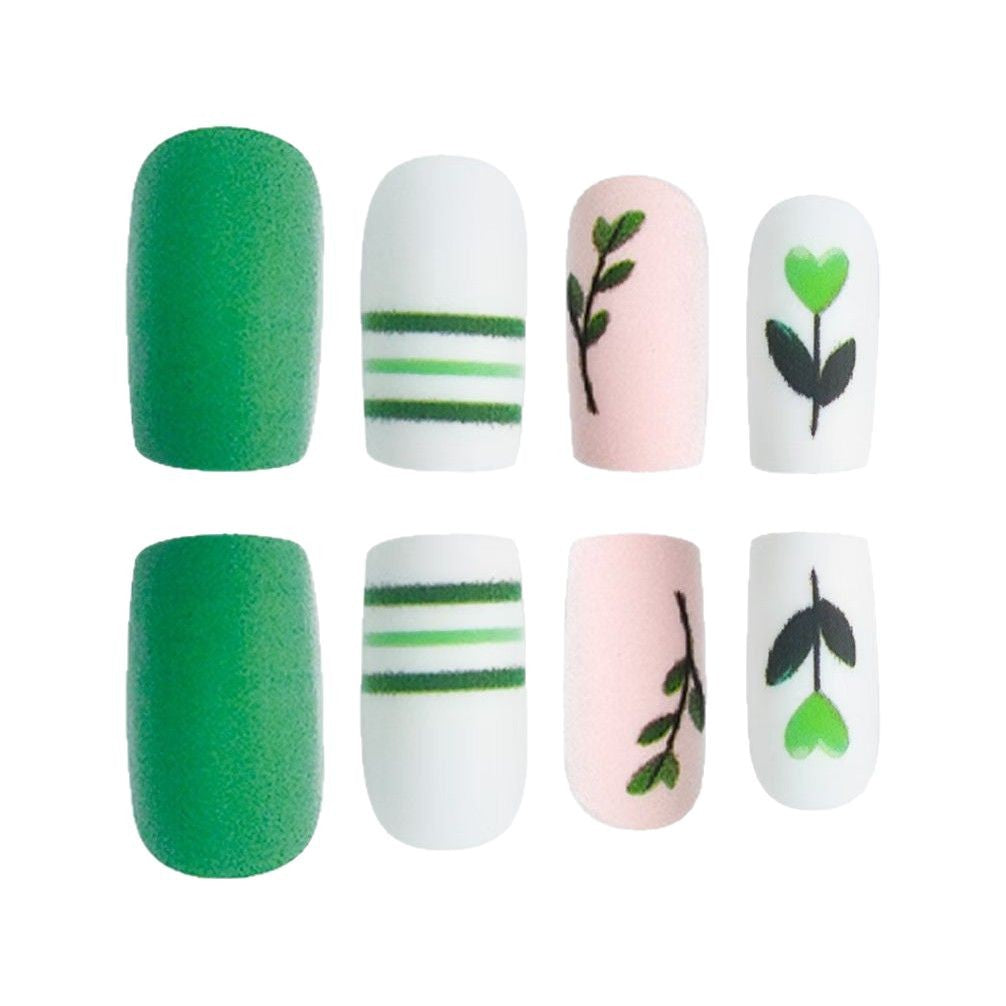 Artistic Botanical Press-On Nail Art Set Stornfield