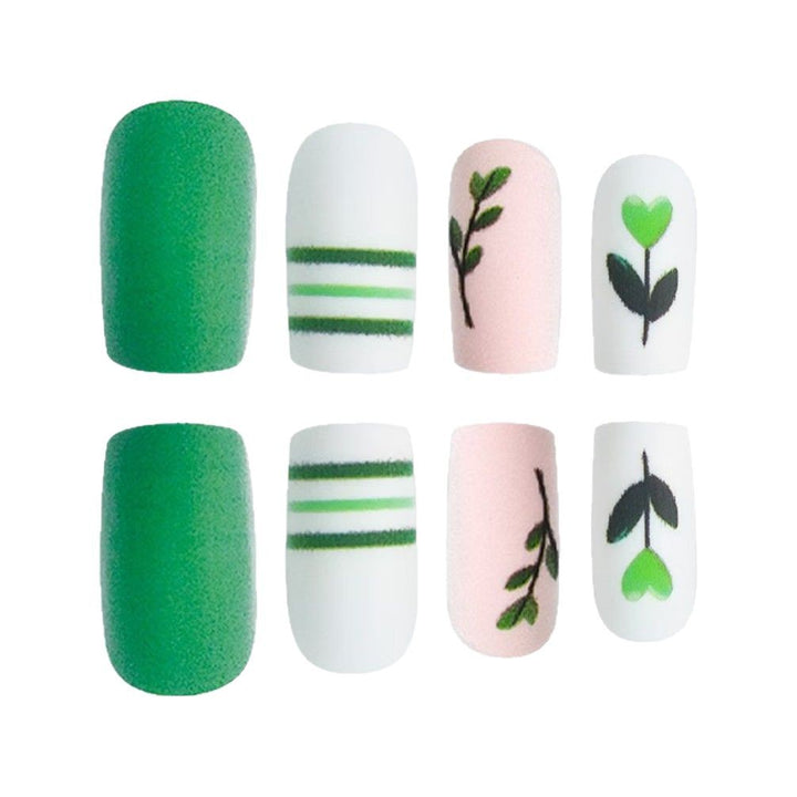 Artistic Botanical Press-On Nail Art Set Stornfield