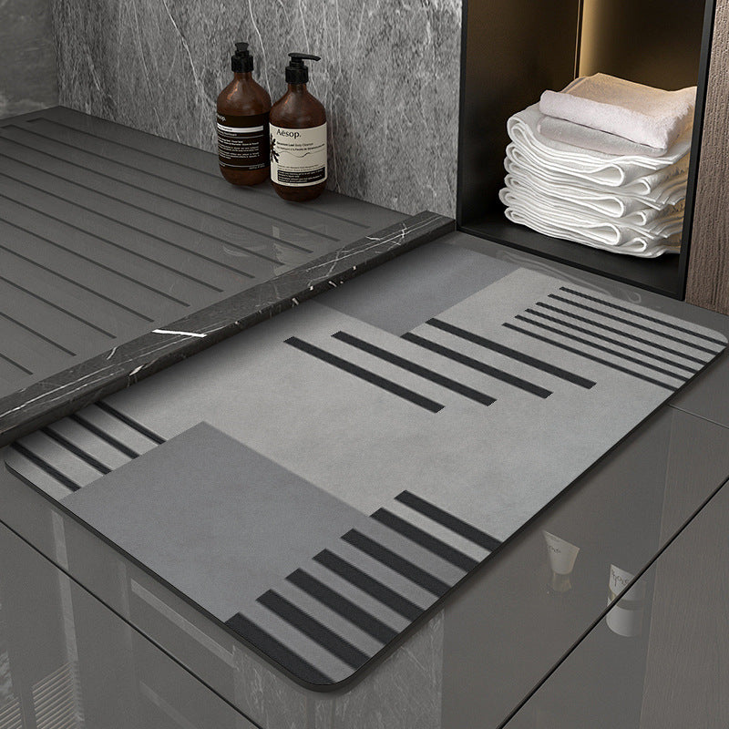 Modern Geometric Bath Mat Stornfield
