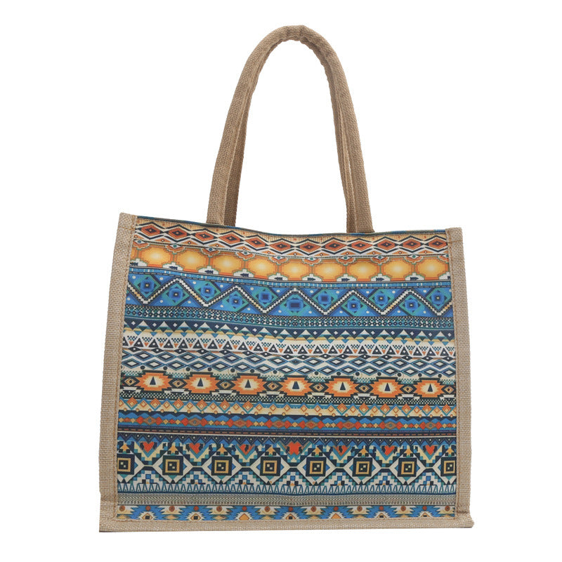 Artistic Patterned Canvas Tote Bag