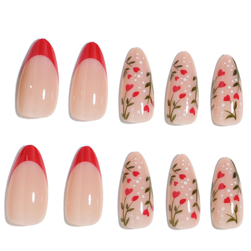 Decorative Floral Press-On Nails Stornfield